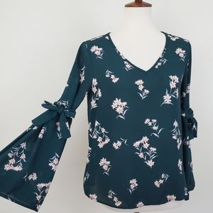 Sienna Sky Floral Bell Sleeve Top